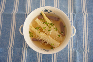 鹿ボーンブロスの春の中華風スープ
