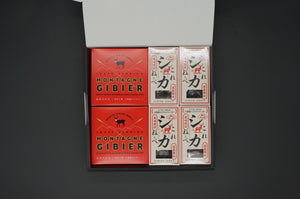【常温ギフト便】大槌鹿のコク旨シチュー2缶＋鹿肉ジャーキー「これシカねぇべ」4箱セット